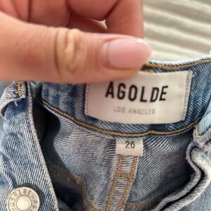 Agolde denim shorts size 26. Rips on sides. No longer fit. Incredibly comfy.